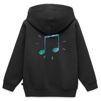 Drehen Sie auf - Kinder Premium Organic Zip Hoodie - Schwarz - Hinten - AI Model Kid Male (0cm)