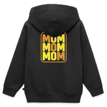 Mama Mama Mama - Muttertagsgeschenke - Kinder Premium Organic Zip Hoodie - Schwarz - Hinten - AI Model Kid Male (0cm)