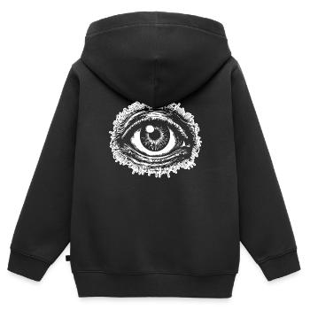 Auge Augen Augenarzt - Kinder Premium Organic Zip Hoodie - Schwarz - Hinten - AI Model Kid Male (0cm)