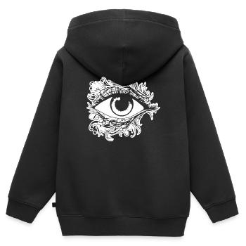 Auge Augen Augenarzt - Kinder Premium Organic Zip Hoodie - Schwarz - Hinten - AI Model Kid Male (0cm)