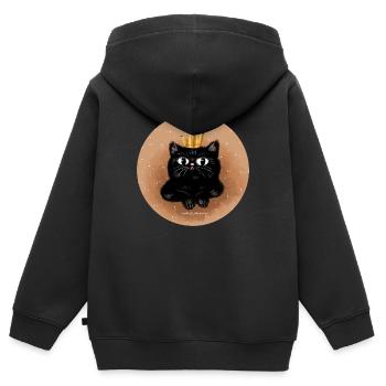 Prinzessin - Kinder Premium Organic Zip Hoodie - Schwarz - Hinten - AI Model Kid Male (0cm)