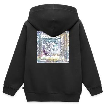 zeitloser stiel - Kinder Premium Organic Zip Hoodie - Schwarz - Hinten - AI Model Kid Male (0cm)
