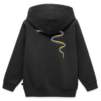 Poissons, Nez Moray - Sweat Premium à capuche zippé enfant bio - noir - Dos - AI Model Kid Male (0cm)