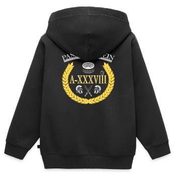 Passe A 38 - Sweat Premium à capuche zippé enfant bio - noir - Dos - AI Model Kid Male (0cm)