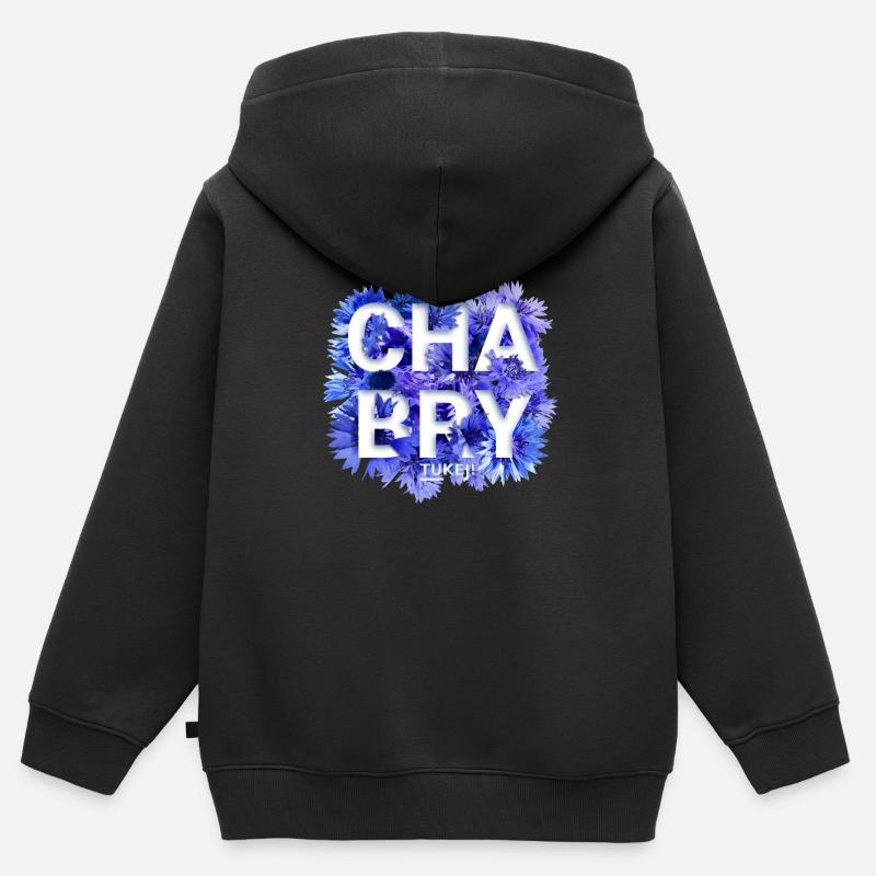 Chabry - Opole - Sweat Premium à capuche zippé enfant bio - noir