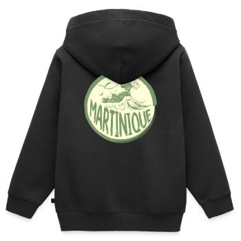 Karibische Wellen von Martinique - Kinder Premium Organic Zip Hoodie - Schwarz - Hinten - AI Model Kid Male (0cm)
