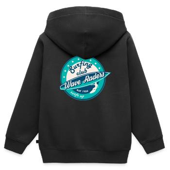 Wassersport - Kinder Premium Organic Zip Hoodie - Schwarz - Hinten - AI Model Kid Male (0cm)