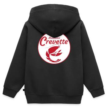 Madame Crevette Krebse - Kinder Premium Organic Zip Hoodie - Schwarz - Hinten - AI Model Kid Male (0cm)