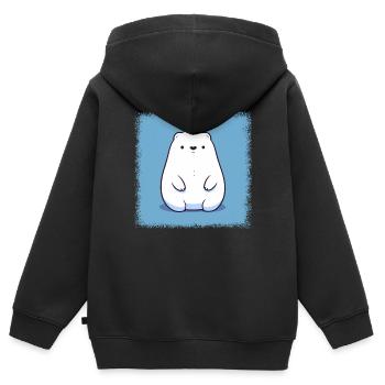 awesome coffee comic cool love funny - Kids Premium Organic Zip-up Hoodie - black - Back - AI Model Kid Male (0cm)