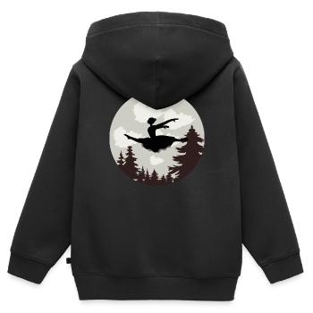 Danse Danse Musique - Sweat Premium à capuche zippé enfant bio - noir - Dos - AI Model Kid Male (0cm)