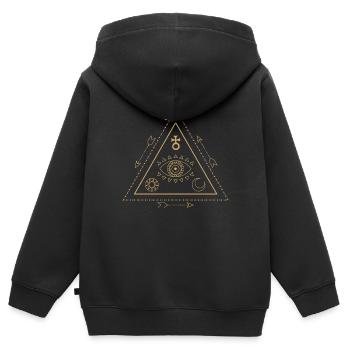 Das allsehende Auge - Kinder Premium Organic Zip Hoodie - Schwarz - Hinten - AI Model Kid Male (0cm)
