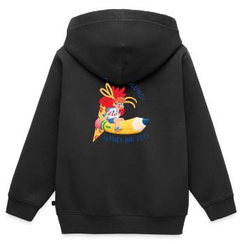 Schulkind Schulanfang zuckertüte Bleistift - Kinder Premium Organic Zip Hoodie - Schwarz - Hinten - AI Model Kid Male (0cm)