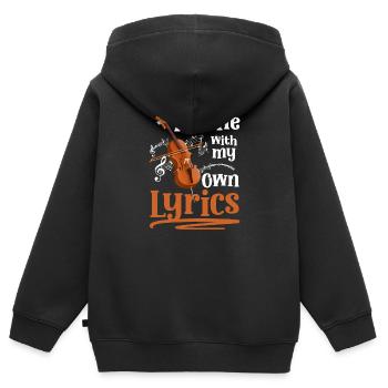 Musiker Bargeld Musikinstrument Entertainer - Kinder Premium Organic Zip Hoodie - Schwarz - Hinten - AI Model Kid Male (0cm)