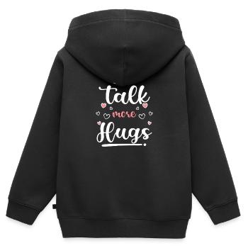Schmusen Kuschelig Beziehung Familie - Kinder Premium Organic Zip Hoodie - Schwarz - Hinten - AI Model Kid Male (0cm)