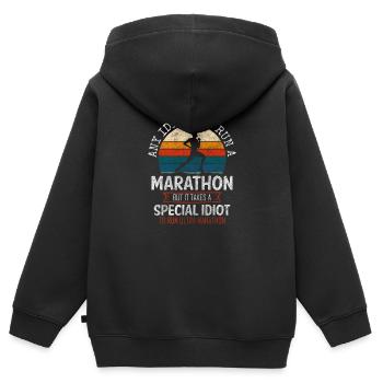 Sarcasm colleagues - Kids Premium Organic Zip-up Hoodie - black - Back - AI Model Kid Male (0cm)