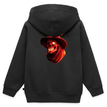 Skull Fear Black Magic Satanic Nightmare - Kids Premium Organic Zip-up Hoodie - black - Back - AI Model Kid Male (0cm)