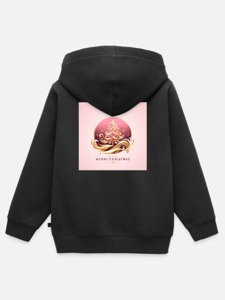 Weihnachten - Kinder Premium Organic Zip Hoodie - Schwarz