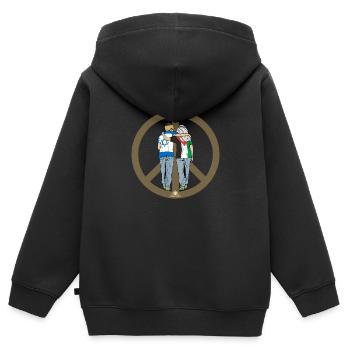 Israel, Palästina, der Wunsch nach Frieden - Kinder Premium Organic Zip Hoodie - Schwarz - Hinten - AI Model Kid Male (0cm)