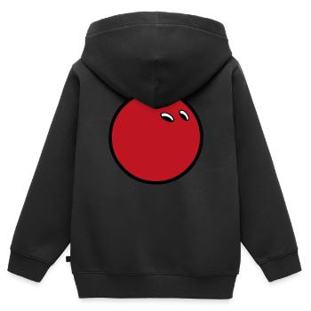 boule de bowling 2510 - Sweat Premium à capuche zippé enfant bio - noir - Dos - AI Model Kid Male (0cm)