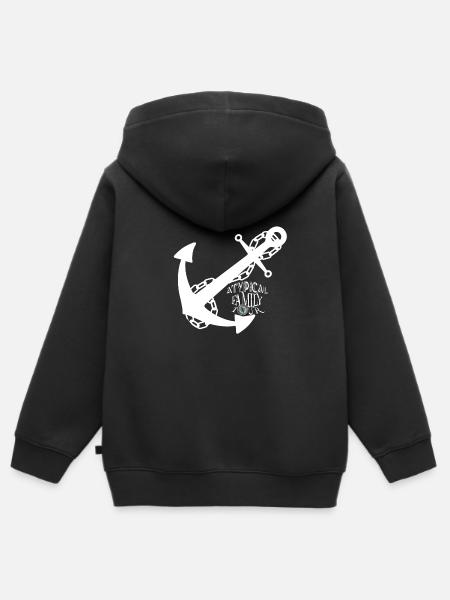 A.F.T Ancre - Kinder Premium Organic Zip Hoodie - Schwarz