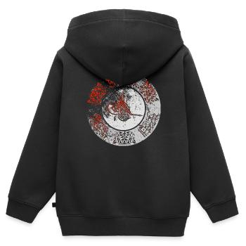 Osmanlı - Kinder Premium Organic Zip Hoodie - Schwarz - Hinten - AI Model Kid Male (0cm)