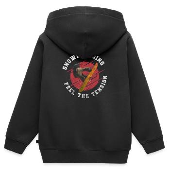 Snowboard Berg Winterurlaub - Kinder Premium Organic Zip Hoodie - Schwarz - Hinten - AI Model Kid Male (0cm)