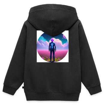 Future - Kids Premium Organic Zip-up Hoodie - black - Back - AI Model Kid Male (0cm)