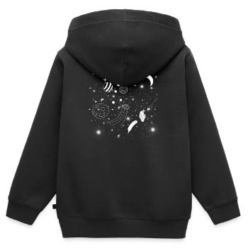 Galaxy Gift - Kids Premium Organic Zip-up Hoodie - black - Back - AI Model Kid Male (0cm)