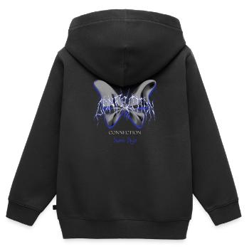 Butterfly Lovers Retro Cool Instant Connection - Kids Premium Organic Zip-up Hoodie - black - Back - AI Model Kid Male (0cm)