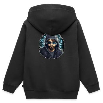 Ethical Hacker - Illustration - Kids Premium Organic Zip-up Hoodie - black - Back - AI Model Kid Male (0cm)