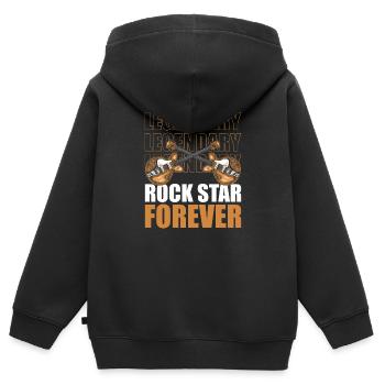 Music Band Concert - Kids Premium Organic Zip-up Hoodie - black - Back - AI Model Kid Male (0cm)