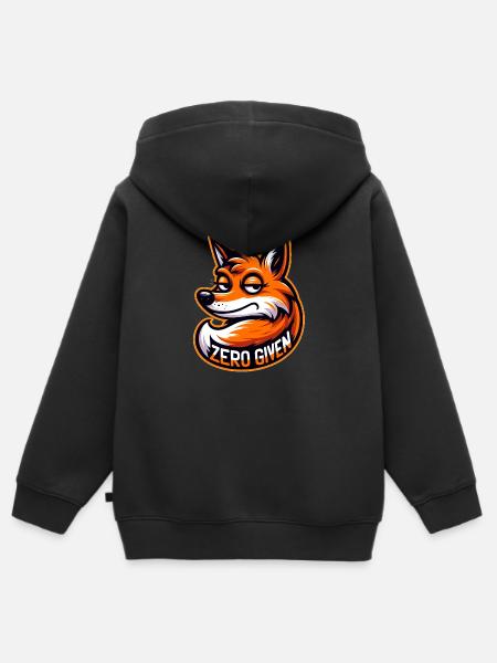 Zero Given - Fuchs Illustration - Kinder Premium Organic Zip Hoodie - Schwarz
