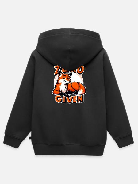 Zero Given - Fuchs Illustration - Kinder Premium Organic Zip Hoodie - Schwarz