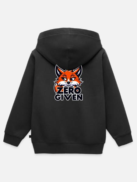 Zero Given - Fuchs Illustration - Kinder Premium Organic Zip Hoodie - Schwarz