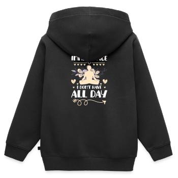 Yoga Heilung Namaste Achtsamkeit - Kinder Premium Organic Zip Hoodie - Schwarz - Hinten - AI Model Kid Male (0cm)