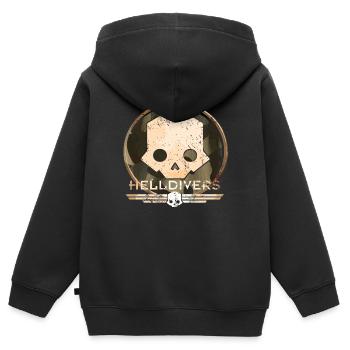 computer pc game technology gamer gaming modern - Kids Premium Organic Zip-up Hoodie - black - Back - AI Model Kid Male (0cm)
