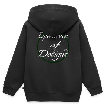 Déclaration Éprouvant de la joie Citations de joie Cool - Sweat Premium à capuche zippé enfant bio - noir - Dos - AI Model Kid Male (0cm)