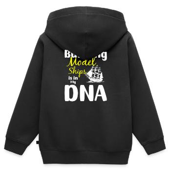 Ship Hobby Water Model Maker - Kids Premium Organic Zip-up Hoodie - black - Back - AI Model Kid Male (0cm)