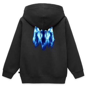 3 Geister - Kinder Premium Organic Zip Hoodie - Schwarz - Hinten - AI Model Kid Male (0cm)