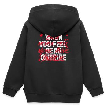Citation amusante de se sentir vivant en jouant au paintball - Sweat Premium à capuche zippé enfant bio - noir - Dos - AI Model Kid Male (0cm)