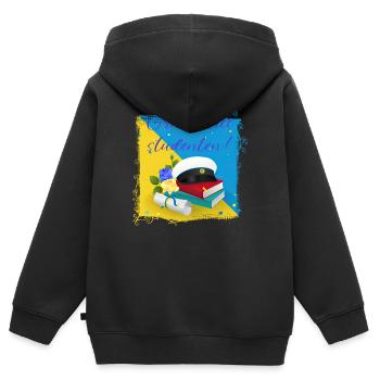 Abschlussfeier 2024 Abiturfeier - Kinder Premium Organic Zip Hoodie - Schwarz - Hinten - AI Model Kid Male (0cm)