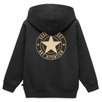 respect - Sweat Premium à capuche zippé enfant bio - noir - Dos - AI Model Kid Male (0cm)