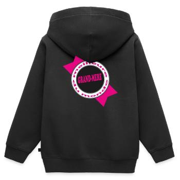 Beste Großmutter - Kinder Premium Organic Zip Hoodie - Schwarz - Hinten - AI Model Kid Male (0cm)