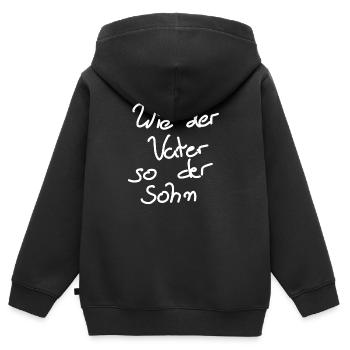 Wie der Vater so der Sohn - Kinder Premium Organic Zip Hoodie - Schwarz - Hinten - AI Model Kid Male (0cm)