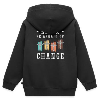 Traum Mystisch Motivation Esoterik - Kinder Premium Organic Zip Hoodie - Schwarz - Hinten - AI Model Kid Male (0cm)