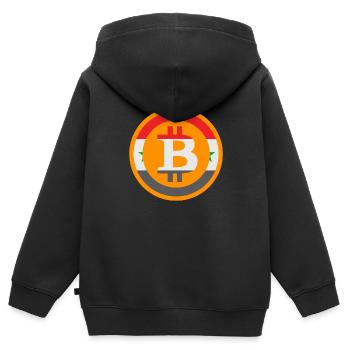 Bitcoin Syrien - Kinder Premium Organic Zip Hoodie - Schwarz - Hinten - AI Model Kid Male (0cm)