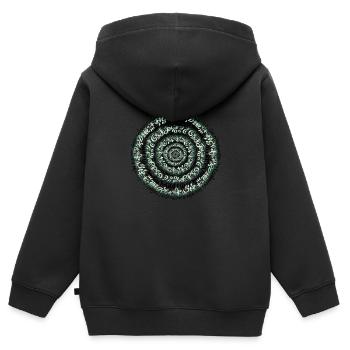 Magischer Kreis - Kinder Premium Organic Zip Hoodie - Schwarz - Hinten - AI Model Kid Male (0cm)