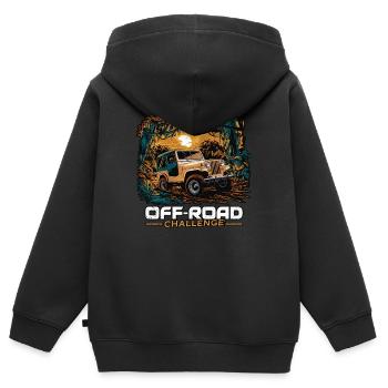 Offroad - 4x4 - All Terrain - Kinder Premium Organic Zip Hoodie - Schwarz - Hinten - AI Model Kid Male (0cm)
