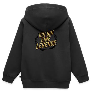 Ich bin eine Legende - Kinder Premium Organic Zip Hoodie - Schwarz - Hinten - AI Model Kid Male (0cm)