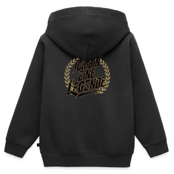 Ich bin eine Legende - Kinder Premium Organic Zip Hoodie - Schwarz - Hinten - AI Model Kid Male (0cm)